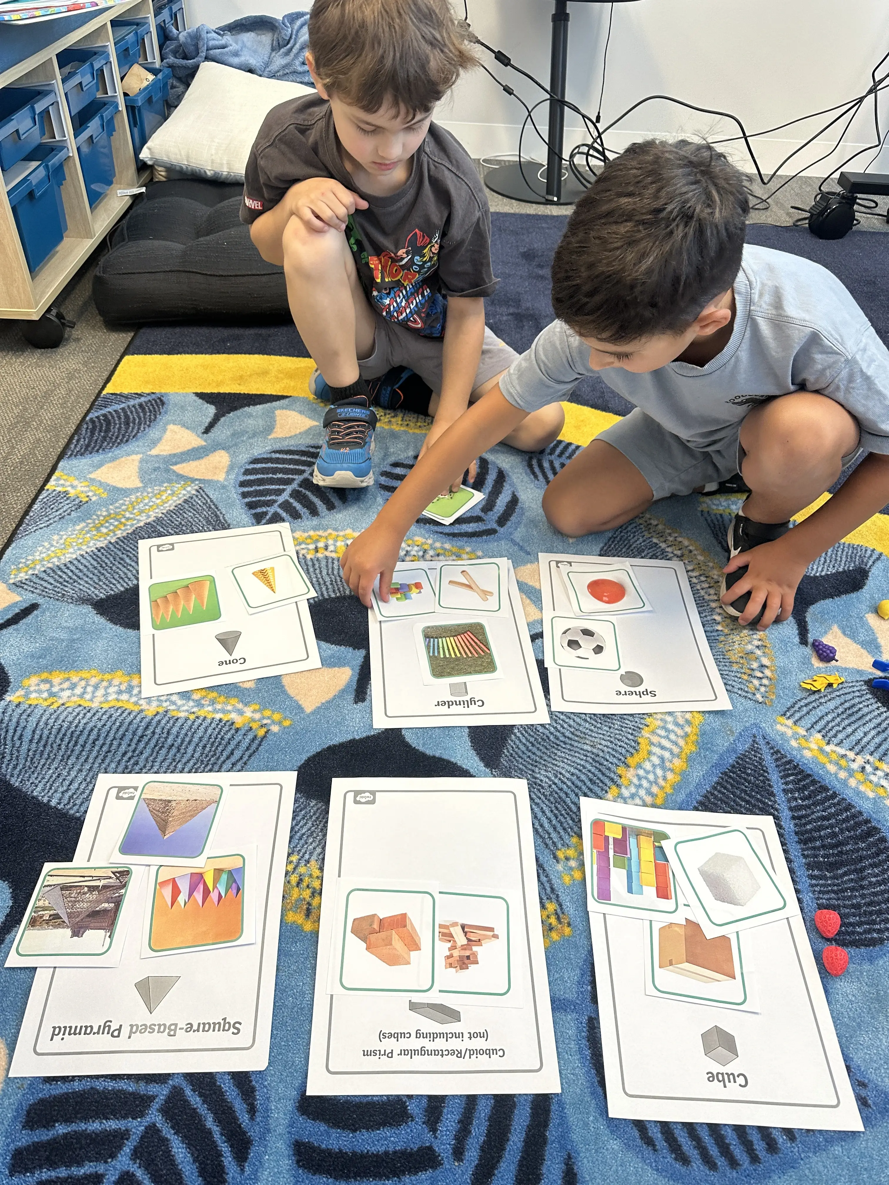 Young learner discovering shapes at New Era Education